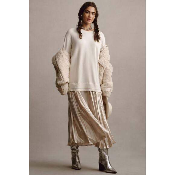 NWT Anthropologie Pleated Twofer Sweater Dress - Medium - Picture 1 of 5